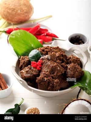  Rendang: Một Món Ăn Khả Kỳ Kết Hợp Hầm Thơm Ngon Và Gia Vị Cay Xèo Lôi Cuốn!